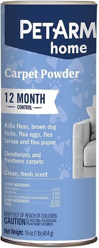 Flea and Tick Dog Carpet Powder - 16 oz