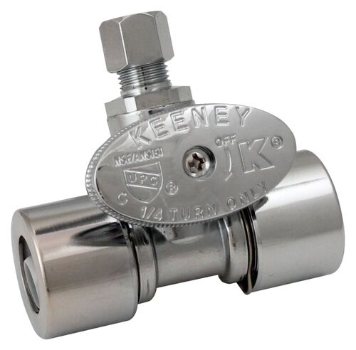 Quarter Turn Straight Valve - 1/2" x 1/4"