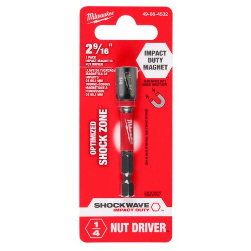 SHOCKWAVE Impact Duty 2-9/16" Magnetic Nut Driver - 1/4"