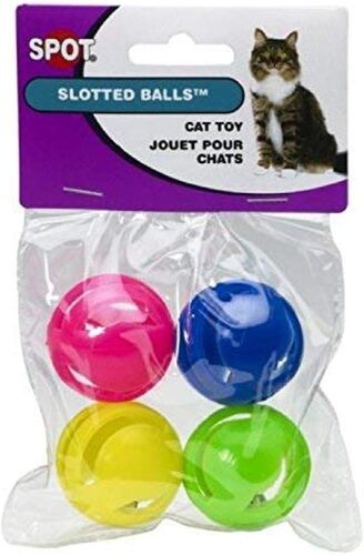 4 Pack Cat Slotted Balls Cat Toy