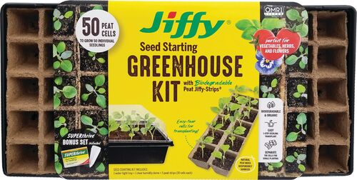 50-Plant Seed Starter Greenhouse With Peat Pots