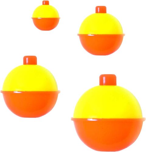 Snap-On Round Floats in Orange/Yellow in Assorted Sizes - 12 Piece