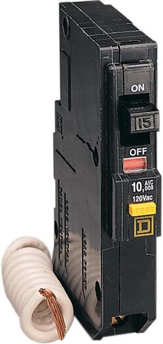 QO Qwik-Gard 15 Amp Single-Pole GFCI Circuit Breaker