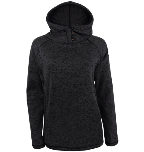 Women's Button Henley Pull Over Hoodie