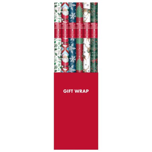 Traditional Gift Wrap 20 Sq Ft - Assorted