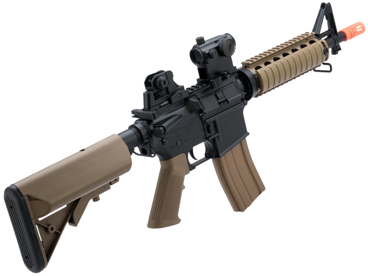 Colt M4 CQB-R AEG Airsoft Gun Tan and Black