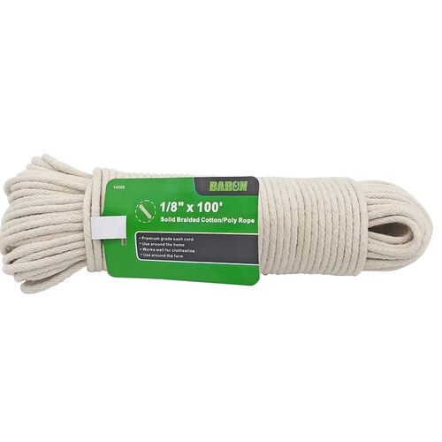 Smooth Cotton Rope 1/8" x 100'