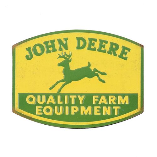 John Deere Quality Farm Equipment Embossed Metal Magnet