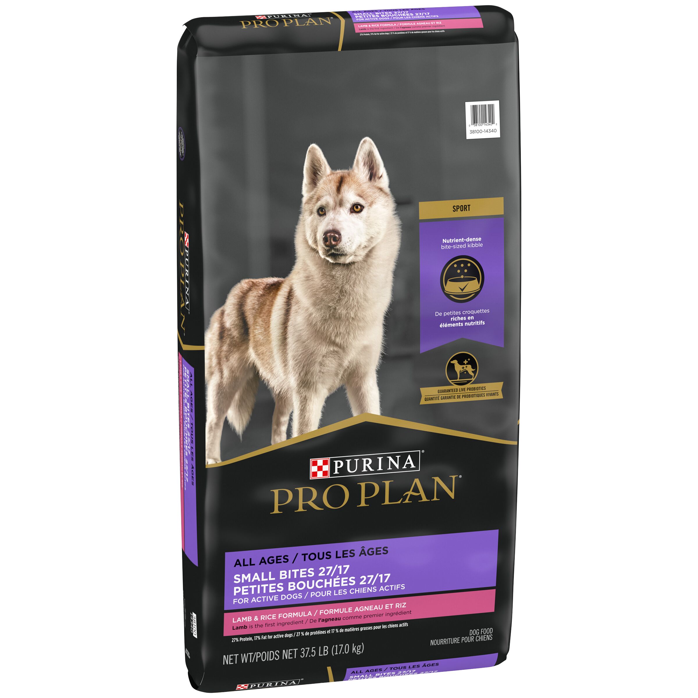 Purina Pro Plan Small Bites Lamb & Rice All Life Stages Dog Food 37.5 Lb