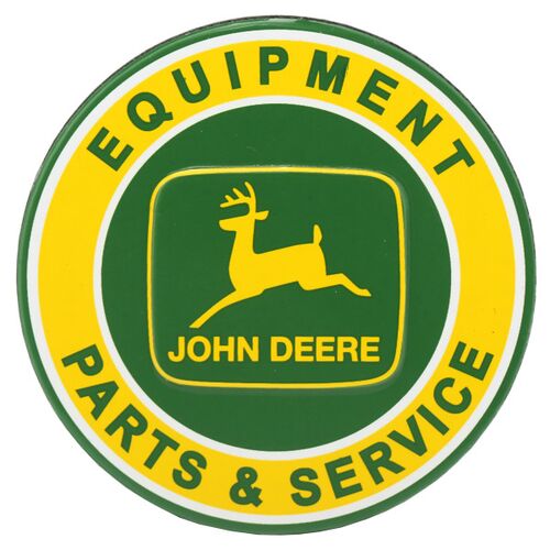 John Deere Parts & Service Embossed Tin Magnet