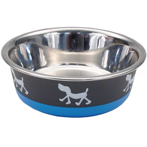 Maslow Non-Skid Pup Design Dog Bowls