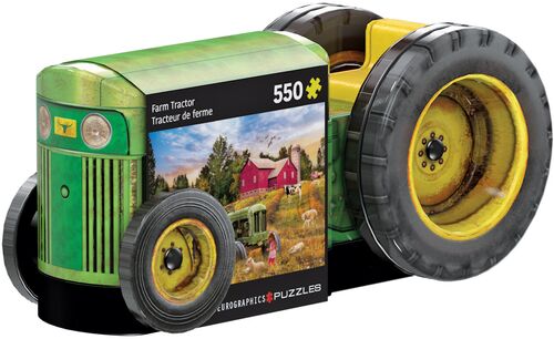 Tractor Shaped Tin Puzzle 550-Piece