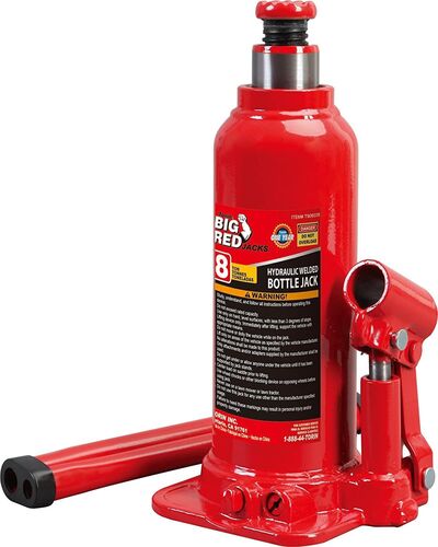 Big Red 8 Ton Capacity Hydraulic Welded Bottle Jack