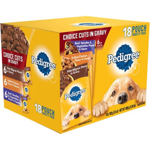 18 Pouch Wet Cuts in Gravy Variety Dog Food