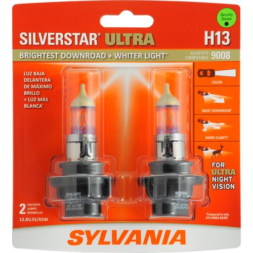 H13 SilverStar Ultra Halogen Headlight Bulb - 2 Pack