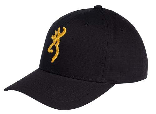 Buckmark Logo Cap in Black and Gold