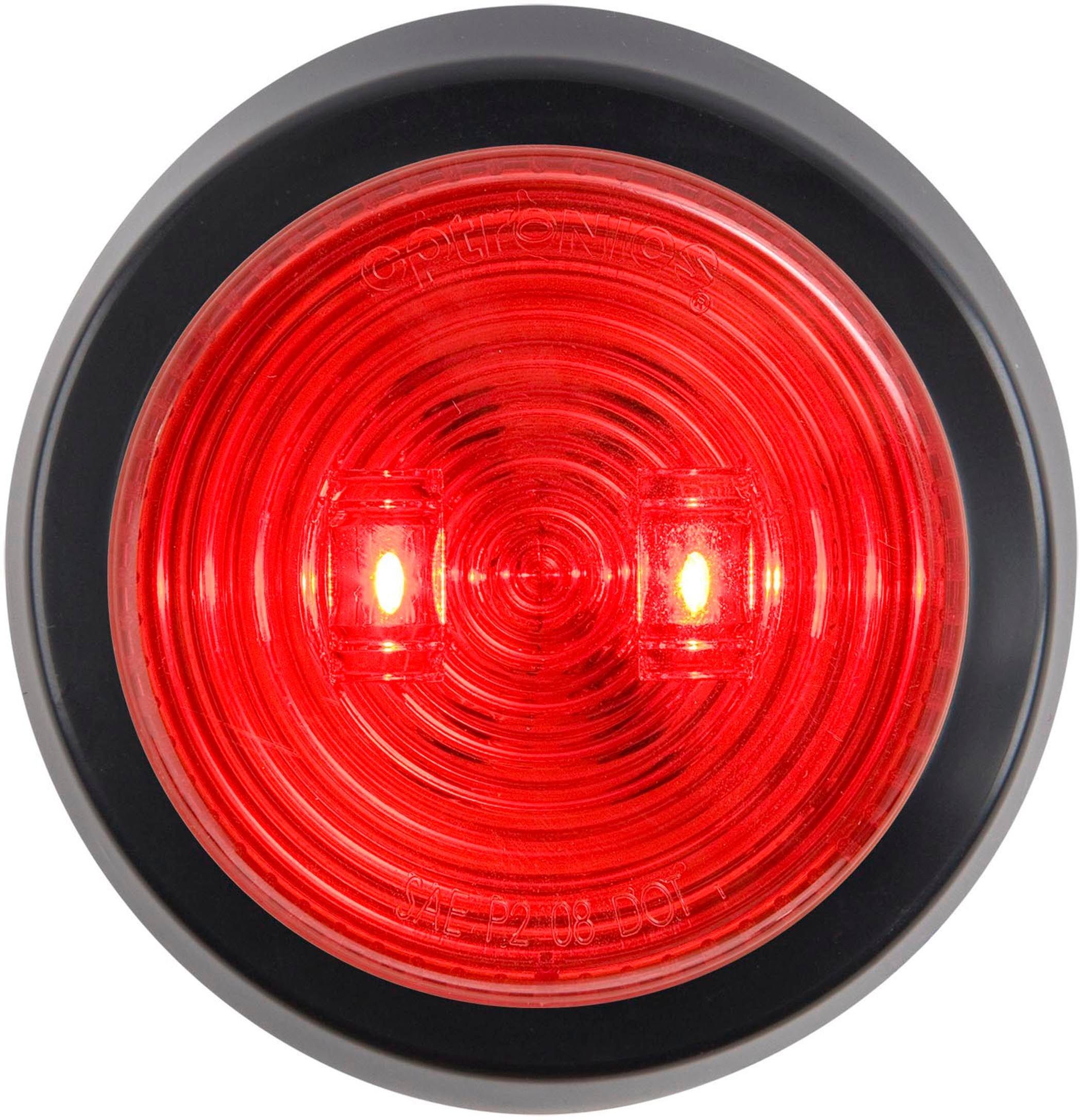 2-Pack 6 Inch Red 21-LED Side Marker Lights With Turn Signal And Strobe Modes 12-24V