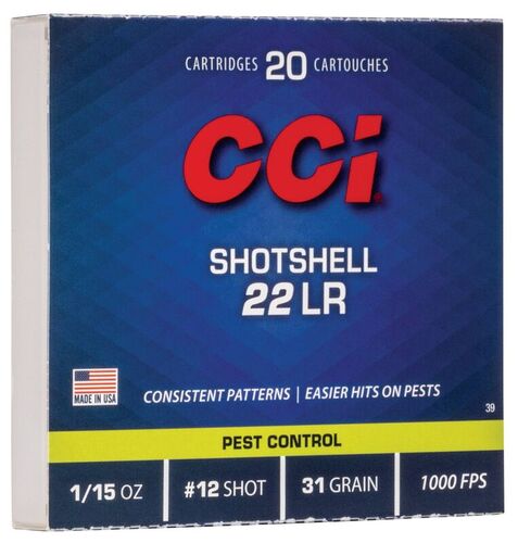 Rimfire Shotshells 22 LR 31 Grain - 20 Cartridges