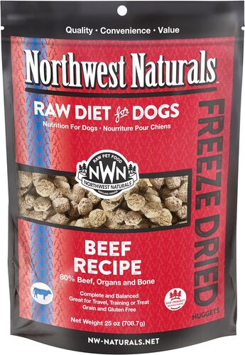 Freeze-Dried Raw Diet for Dogs in Beef Recipe - 25 oz