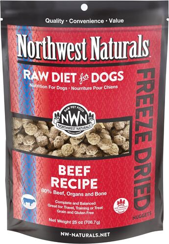 Freeze Dried Raw Diet for Dogs in Beef Recipe - 25 oz