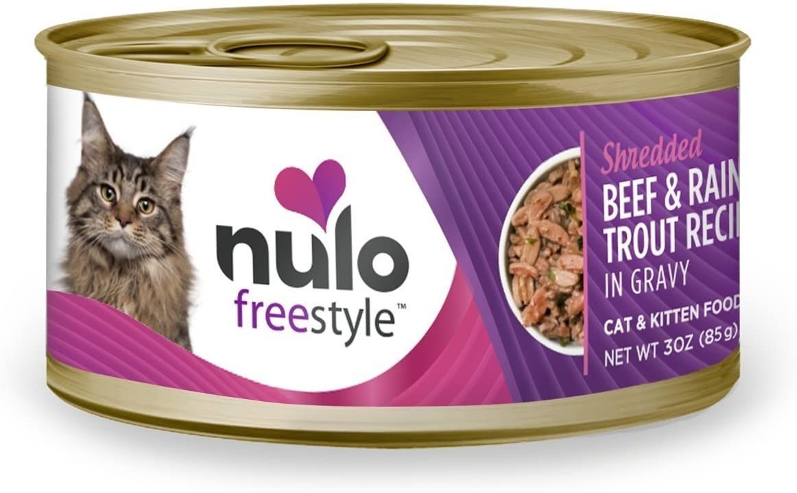 Freestyle Shredded Beef & Rainbow Trout Recipe in Gravy Cat Food - 3 oz Can