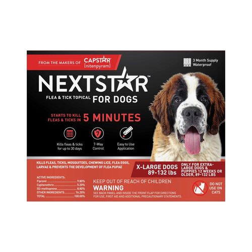 89-132 lbs Flea & Tick Topical Prevention for Dogs - Count