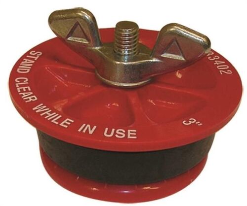 3" Red Plastic Mechanical Test Plug