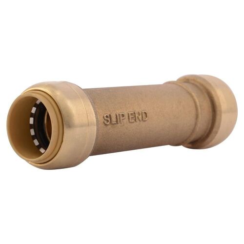 3/4" x 3/4" Push-to-Connect Brass Slip Coupling Fitting