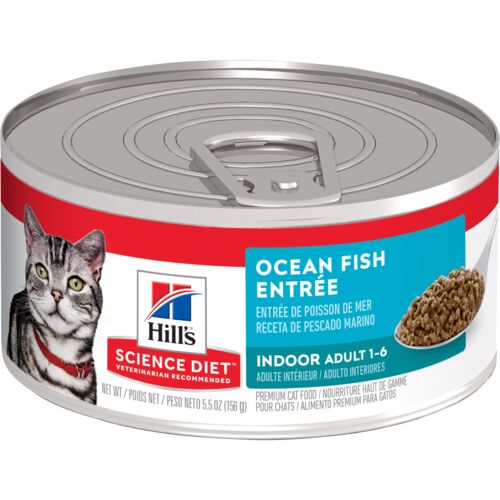 Indoor Adult Ocean Fish Entrée Canned Cat Food -  5.5 oz, 24 cans
