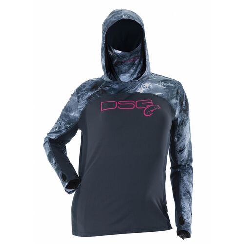 Chloe Hooded Sun Shirt in Deep Waters