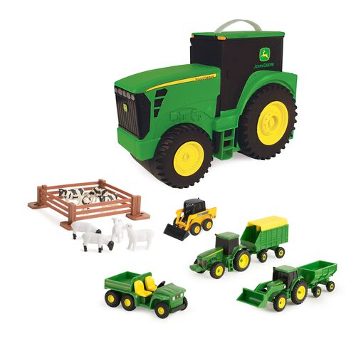 John Deere Portable Tractor-Shaped Carrying Case with 10 Compartments