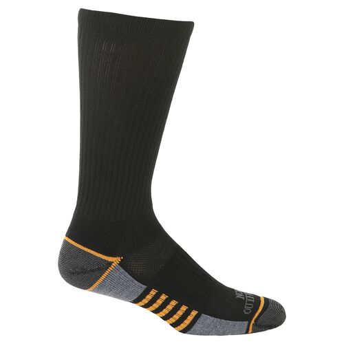 Men's Durable Crew Sock in Black
