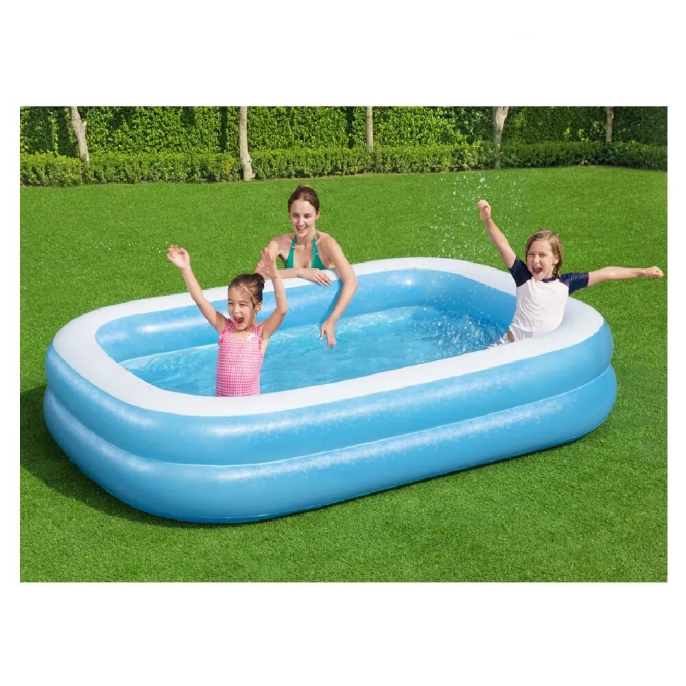 H2OGO! Blue Rectangular 10' Inflatable Family Swimming Pool