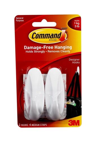 Command White Medium Designer Hook Kit