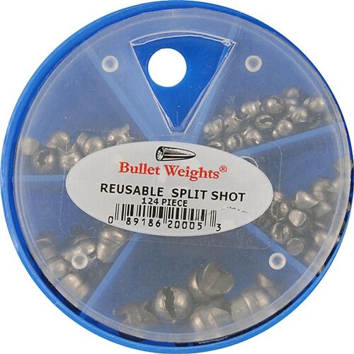 Removable Split Shot Assortment - 124-Pieces