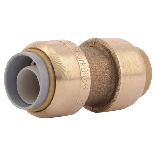 1/2"Push-to-Connect Brass Polybutylene Conversion Coupling Fitting