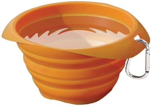 Collaps-a-Bowl Orange Pet Bowl Holds up to 24 oz