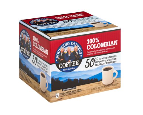 100% Columbian Coffee Single Serve Brew Cups 36-Count