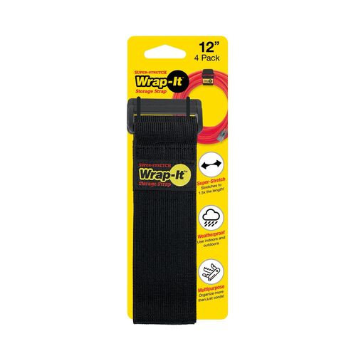 12" 4 Pack Super-Stretch Storage Strap
