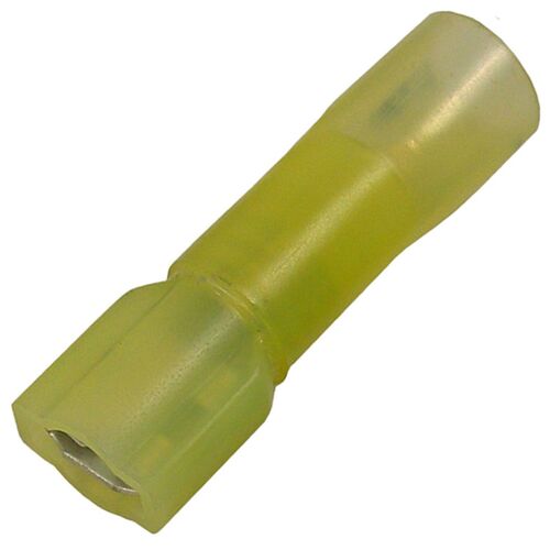 10-12 Gauge 1/4" Stud Spade with Shrink Sleeve Female Wiring Connector