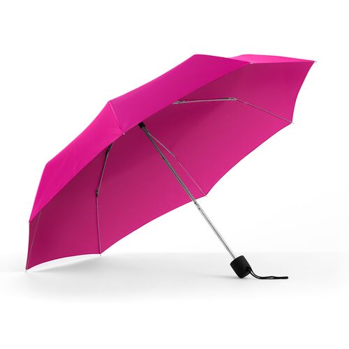 Mini Manual Compact 42" Arc Umbrella In Hot Pink