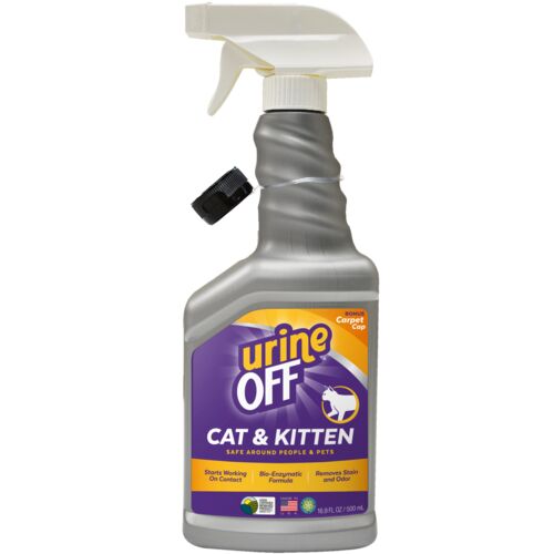 Cat & Kitten Stain Remover for Hard Surface Sprayer with Carpet Applicator Cap - 16.9oz