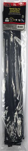 22" Super Heavy Duty Cable Ties in UV Black - 25/pk