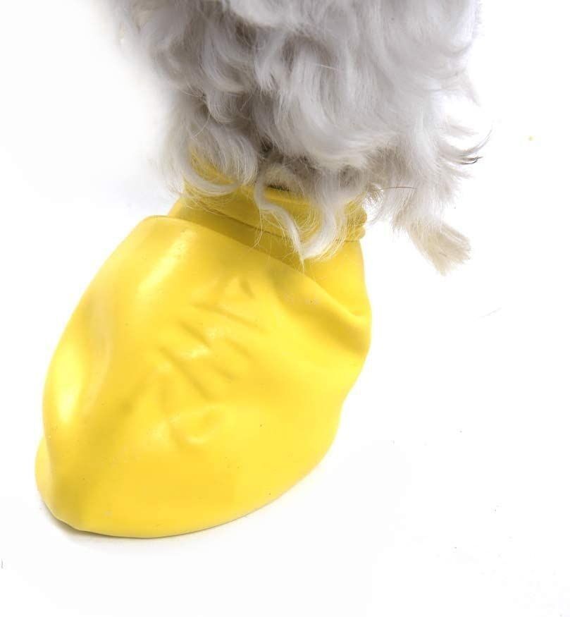 Rubber Dog Boots XXS in Yellow