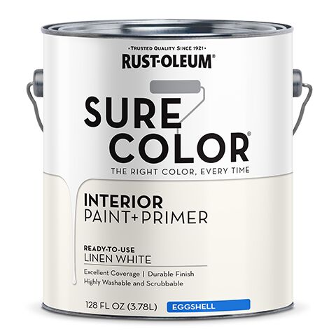 Sure Color Eggshell Finish Interior Wall Paint - Linen White