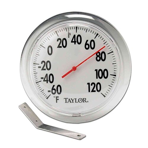 Big Read/Black on White 6" Dial Thermometer