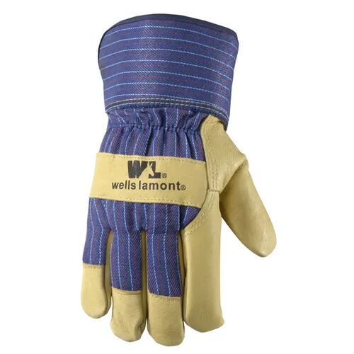 Men's Grain Leather Insulated Open Cuff Gloves