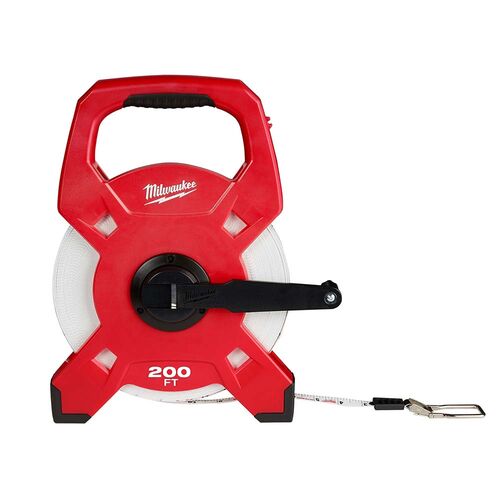 Fiberglass Open Reel Long Tape Measure - 200'