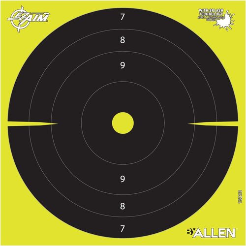 EZ Aim Splash Reactive Paper Shooting Targets - Bullseye 8"W x 8"H 25-Pack