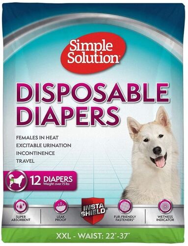 2XL Disposable Dog Diapers - 12 pack